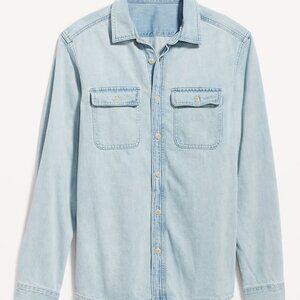 Old Navy Classic Fit Jean Workwear Shirt, Large